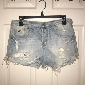 Distressed Lightwash Hollister Shorts